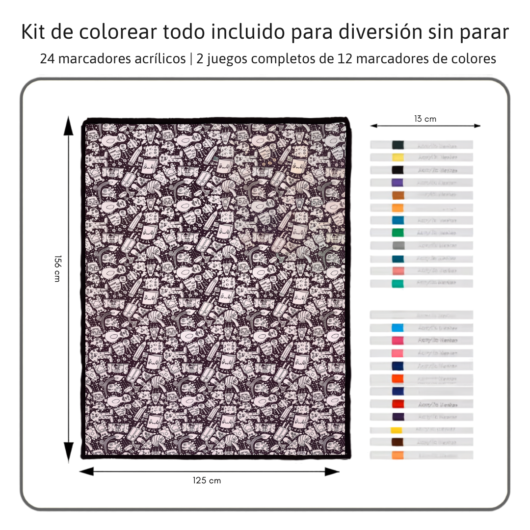 Manta para Colorear Lavable